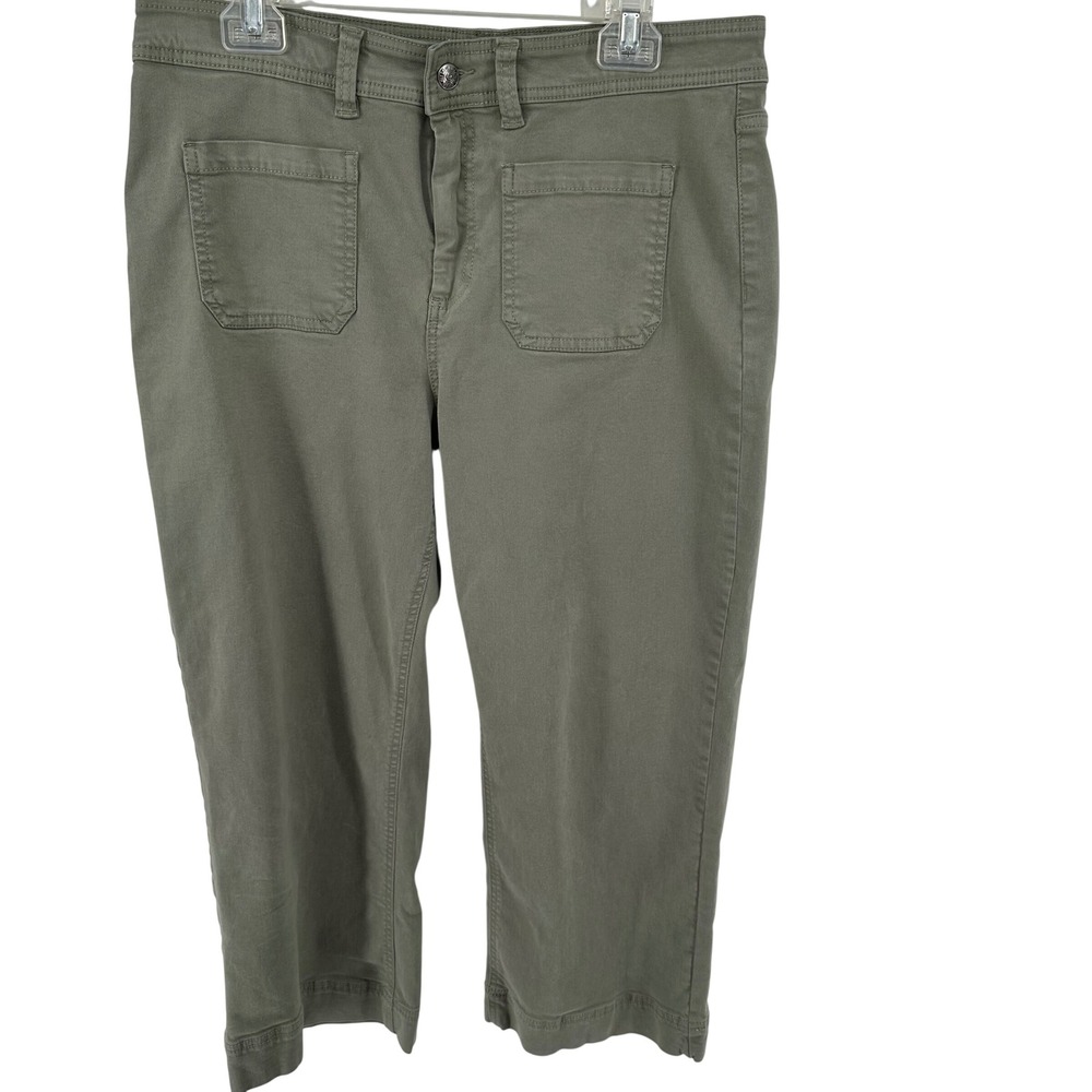 Buffalo David Bitton Brigette High Rise Soft Stretch Crop Pant Olive Green 14/34